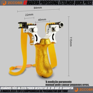ZCCOBR Atiradeira Profissional Estilingue Quick Press 98k +elástico
