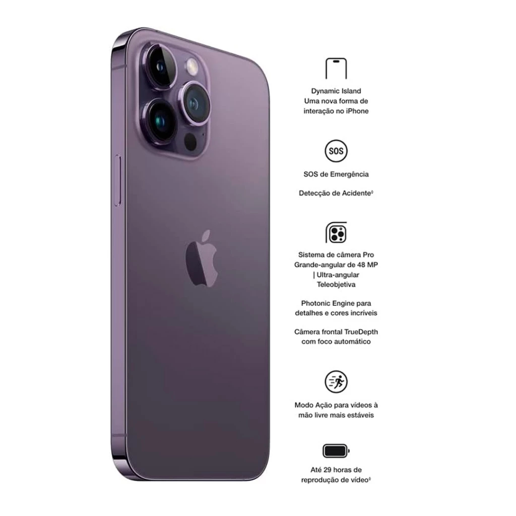 Apple iPhone 14 Pro Max (tela 6.7) - 128GB/256GB - 100% Original