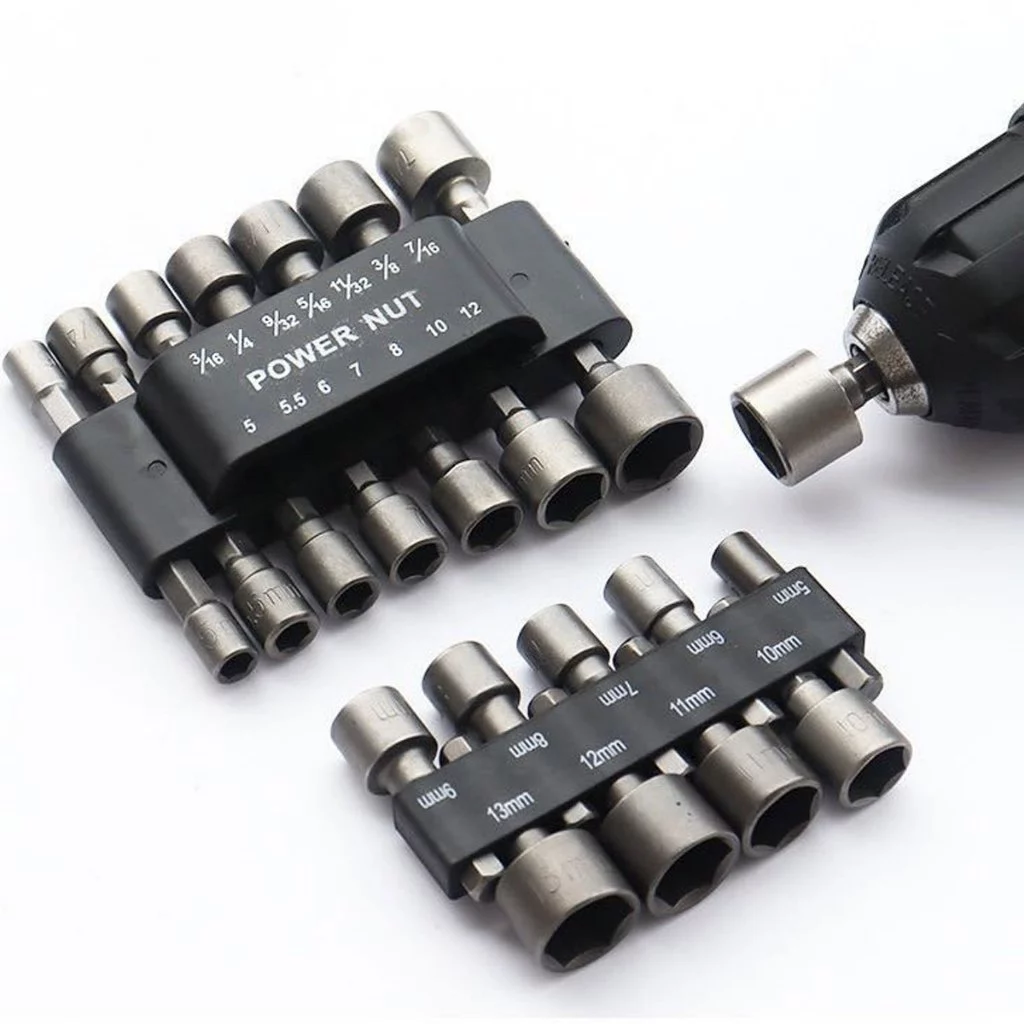 14pecas jogo de soquete para parafusadeira 5 A 13mm kit de bits sextavado
