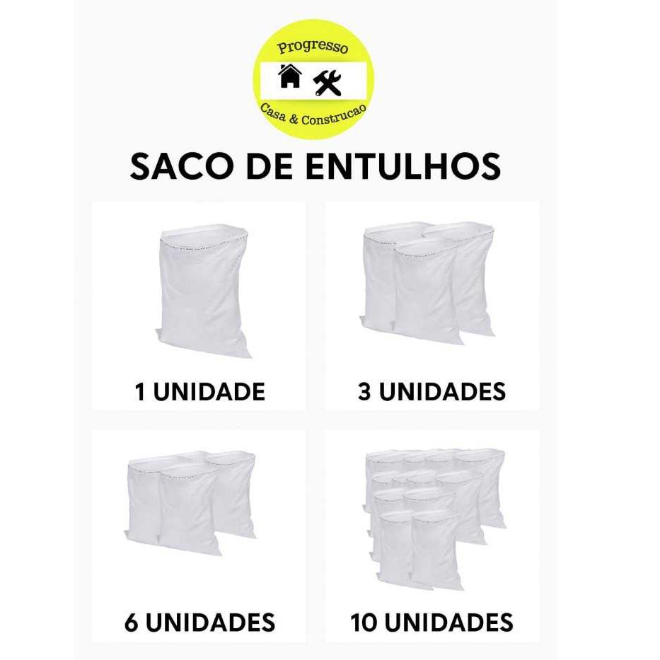 Saco Entulho Ráfia Novo 49x75 – Unidade e Kits 3, 6 e 10 | Shopee Brasil