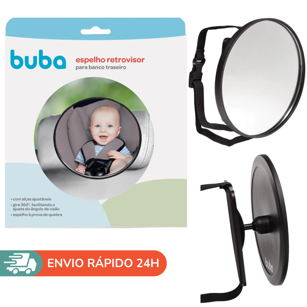 Espelho Retrovisor para Bebê Conforto Cadeirinha Infantil Bebê Buba ...