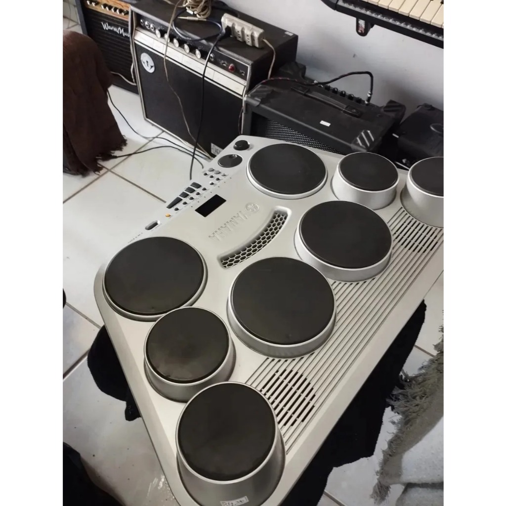 Bateria Eletrônica Yamaha Dd-65 Completa Menor Preço Prateado