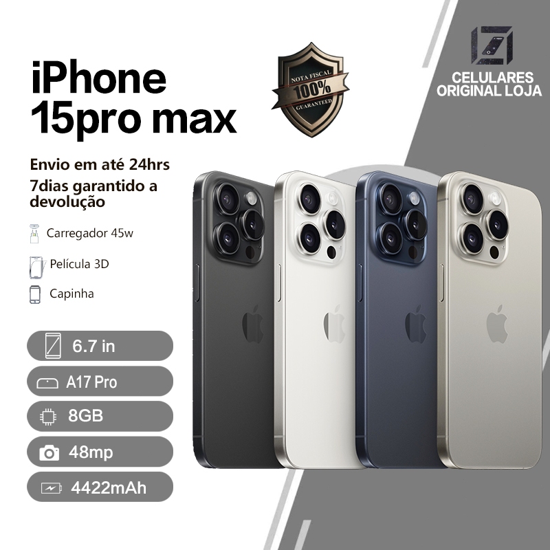 iPhone 15 Pro Max 128/ 256GB 100% Original Com Garantia