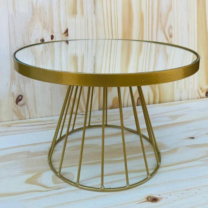 Boleira Suporte Para Bolo Bandeja Decorativa Espelhada