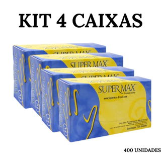 Kit até 4 Caixa de Luva Latex Com Pó Branca - Uso Profissional - 400 Unidades em Oferta na Shopee