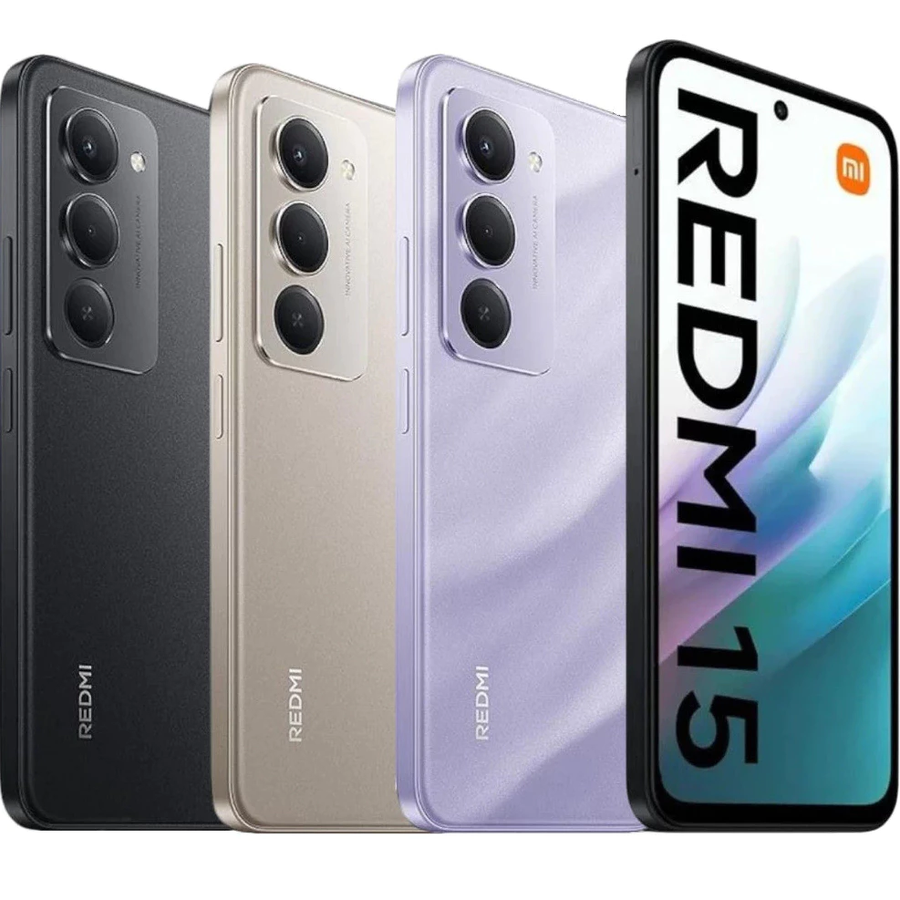 Smartphone Xiaomi Redmi 15 4G 6GB 8GB 128GB 256GB Tela 6.9 144Hz Preto Cinza Roxo 7.000 mAh