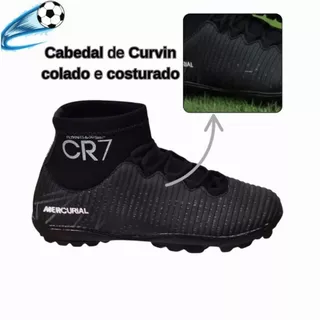 Chuteira Leve Masculina Para Campo Sintético Society com Aderência e Estabilidade Envio Imediato