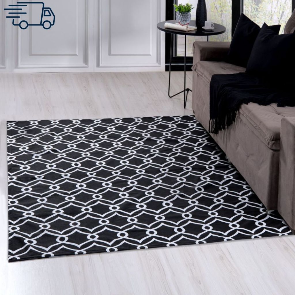 Foto de Tapete Geometrico PVC Emborrachado Para Sala Decoração