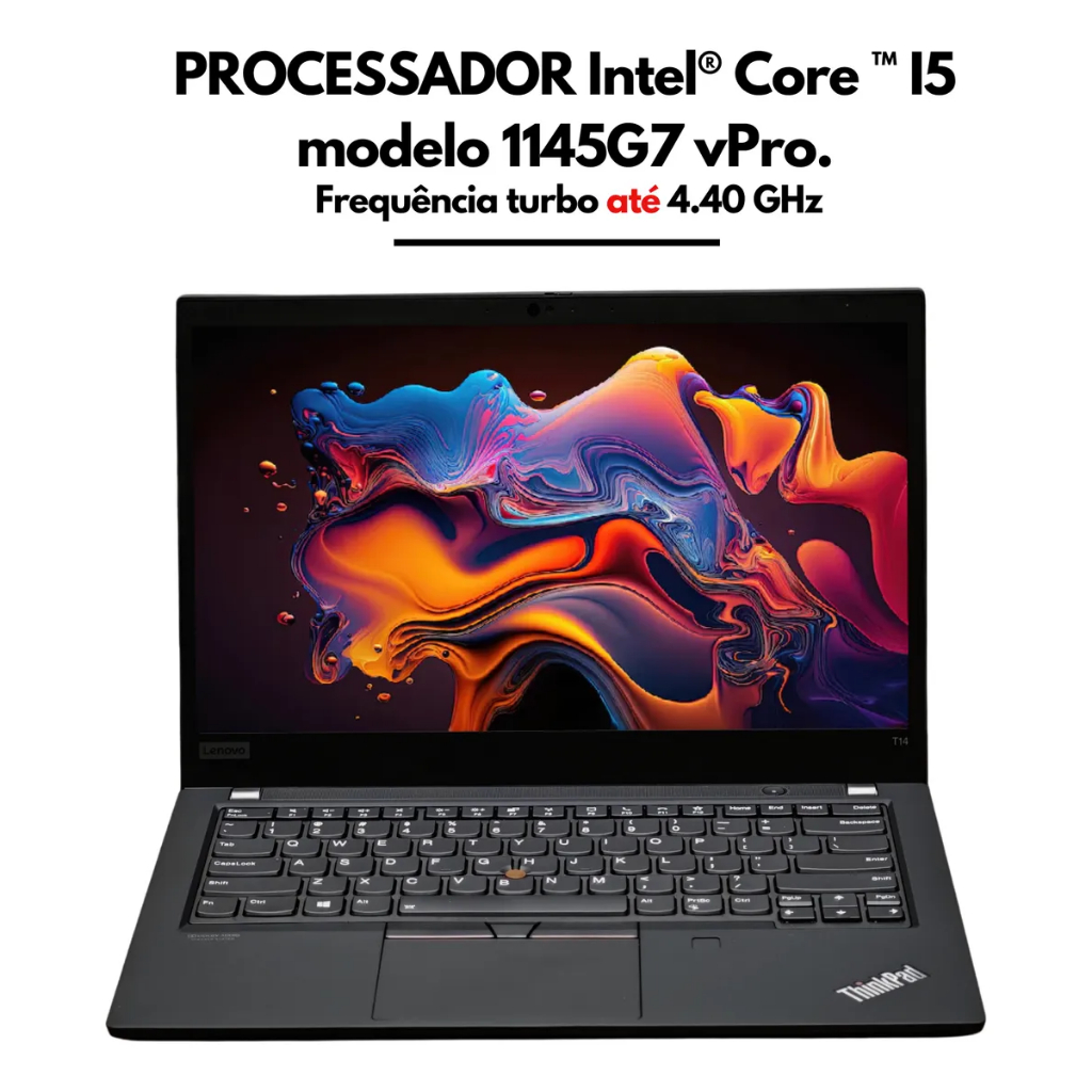 Notebook Lenovo Thinkpad T14 Gen 2 Core I5 1145G7 SSD 256GB 16GB