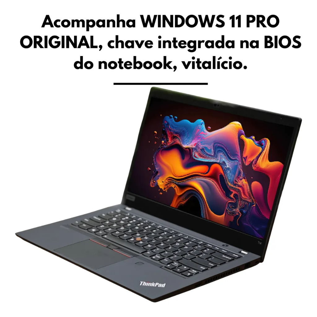 Notebook Lenovo Thinkpad T14 Gen 2 Core I5 1145G7 SSD 256GB 16GB