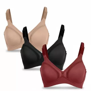 Kit Com 3 Sutiã Feminino Gallard Control Sem Aro Com Sustentação Qualidade DeMillus