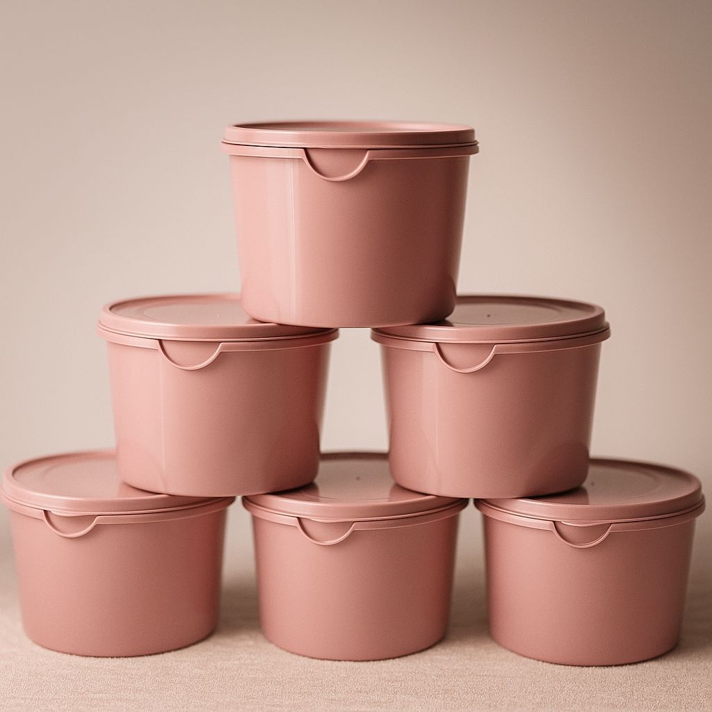 Kit 6 Potes Herméticos de Plástico com Tampa – Empilháveis e Ultra Resistentes para Alimentos | Shopee Brasil