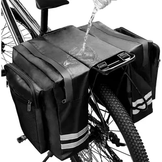 Bolsa Alforge de Bicicleta Dupla Lateral 30 Litros Bike Cicloturismo de garupa