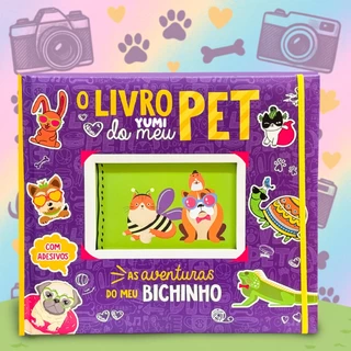 Livro Infantil Educativo Diário de Recordações Pet - As Aventuras do Meu Bichinho Cachorro Gato em Oferta na Shopee
