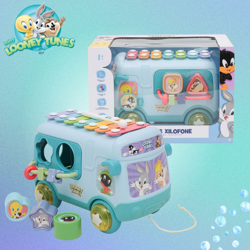Onibus Xilofone Interativo Looney Tunes - Ebn Kids | Shopee Brasil