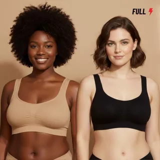 Kit 2 Sutiã Feminino Trifil Sem Bojo Sem Aro Confortável Média Sustentação