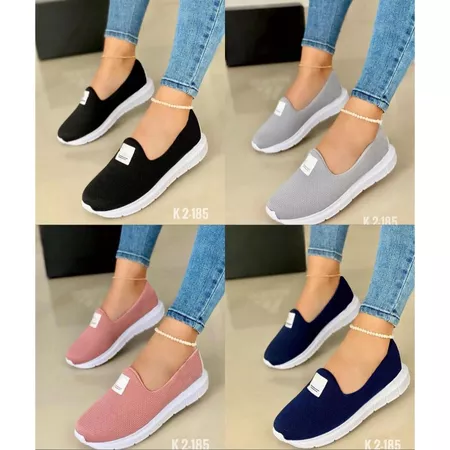 Tênis Sapatilha Feminino Calce fácil Confortável Flexível