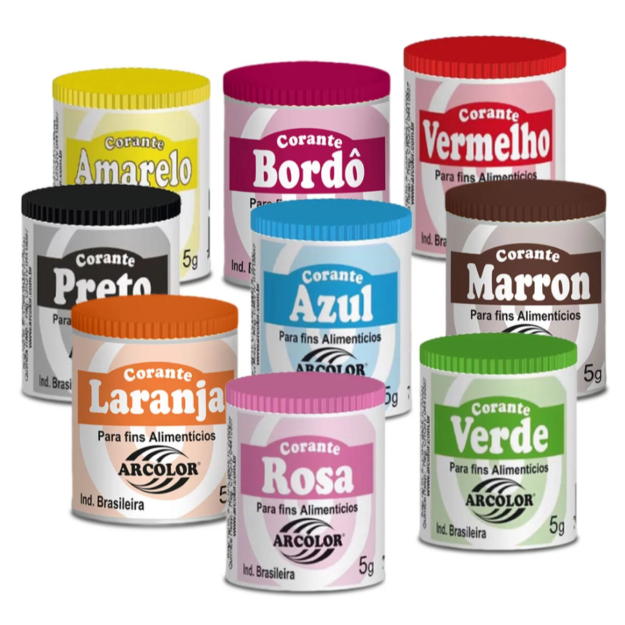 Corante Alimentício em Pó Arcolor 5g (Escolha a Cor) | Shopee Brasil