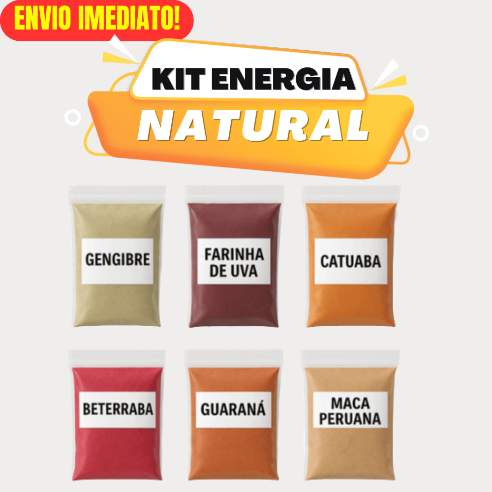 Kit Energético Natural em Pó – Peruana, Guaraná, Gengibre, Uva ...