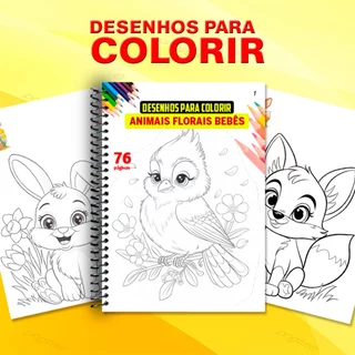 Desenhos para colorir Animais florais bebês em Oferta na Shopee