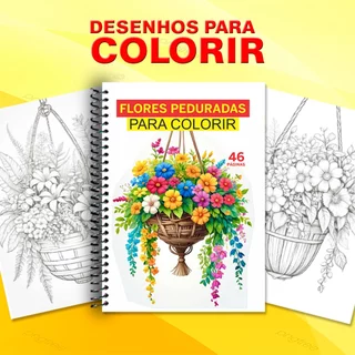 Desenhos para colorir Flores Penduradas em Oferta na Shopee