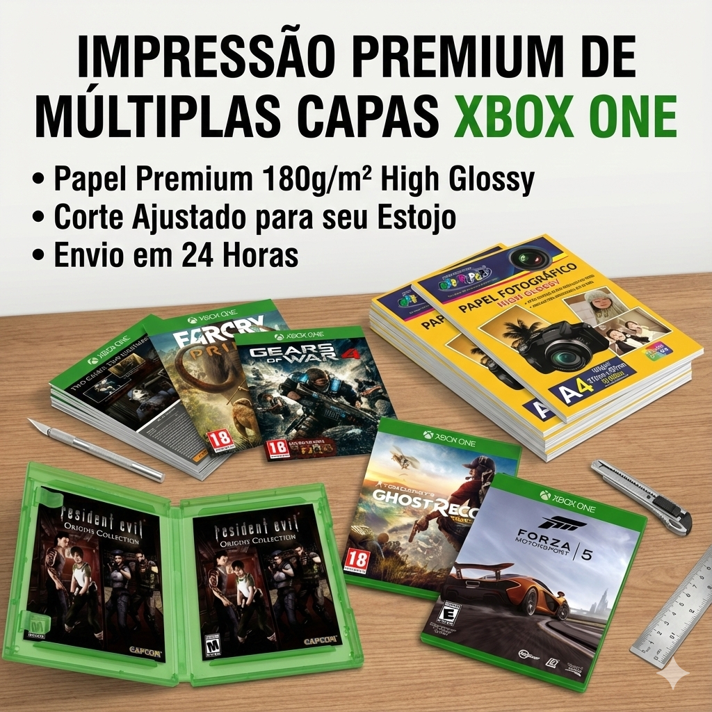 Impressão Profissional da Capa GTA V Xbox One Papel Fotográfico Premium 180gr - foto 2
