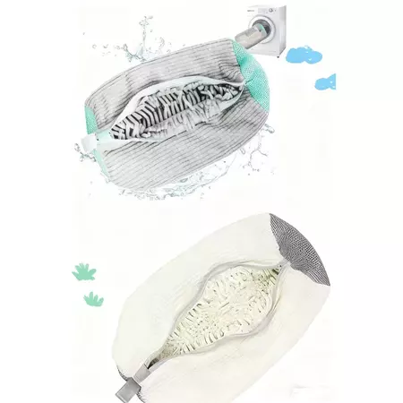 Sacos Lavar Sapato De Viagem Armazenamento Malha Lavanderia Anti Deformação Saco de Lavagem Sapato