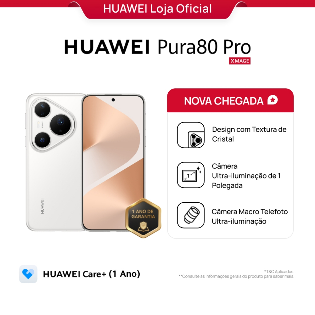 HUAWEI Pura 80 Pro | Celular | 12GB+512GB | Câmera Ultra