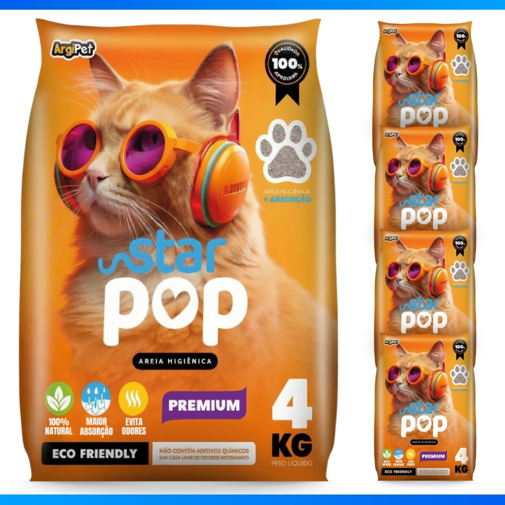 Kit 20 kg areia sanitaria higienica natural argila ecologica absorvente para gatos