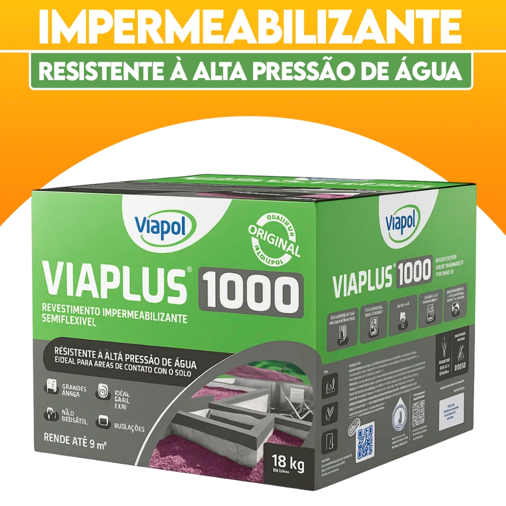 Viaplus 1000 Revestimento Impermeabilizante - Viapol | Shopee Brasil