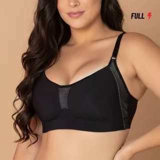Sutiã Top Feminino Poliamida Com Bojo e Forro Algodão Dilady