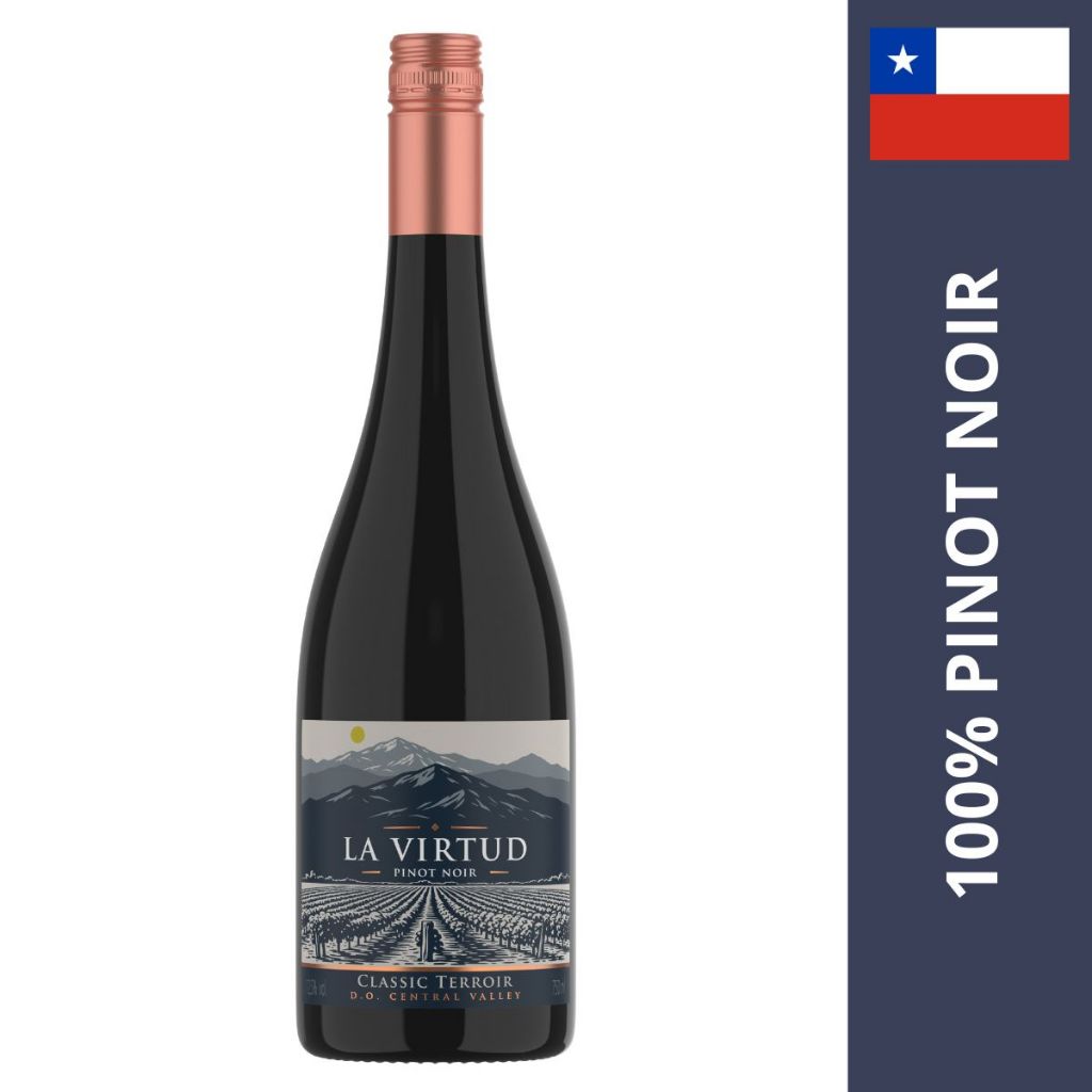VINHO CHILENO TINTO LA VIRTUD CLASSIC TERROIR PINOT NOIR 2024 | Shopee ...