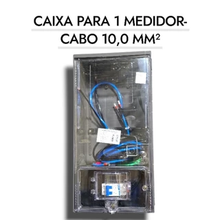 Caixa Padrão Enel Montada p/ 1 Relógio Instalação Lateral- Cabo 10mm²