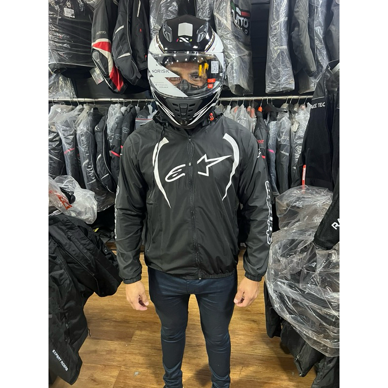 Blusa Corta Vento Alpinestar Jaqueta Corta Vento Alpinestars Lisa Preto Com Cinza