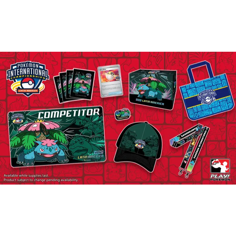サプライ・アクセサリ・グッズ Pokemon International Championships 2026 Itens do Kit Competidor Pokémon Latin America International