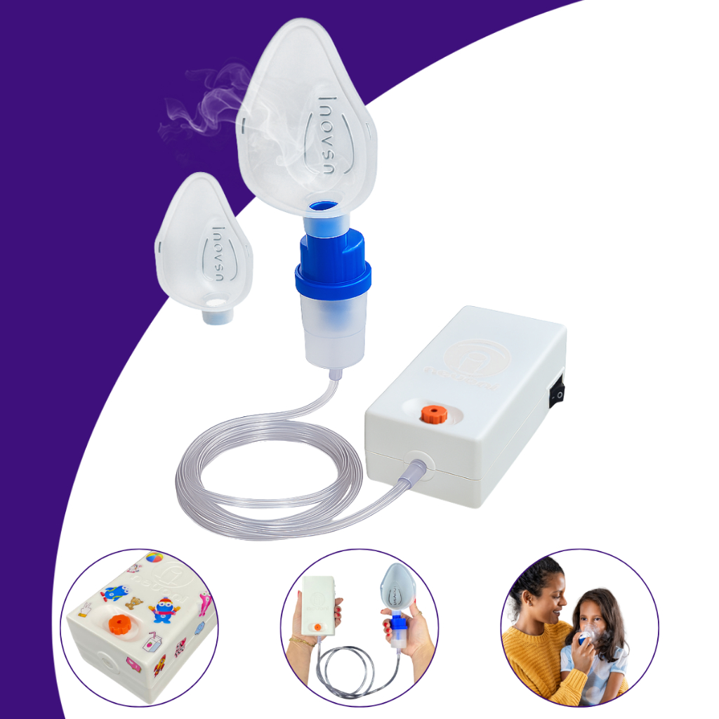 Inalador Nebulizador Portátil Nevoni Branco | Compressor Silencioso ...