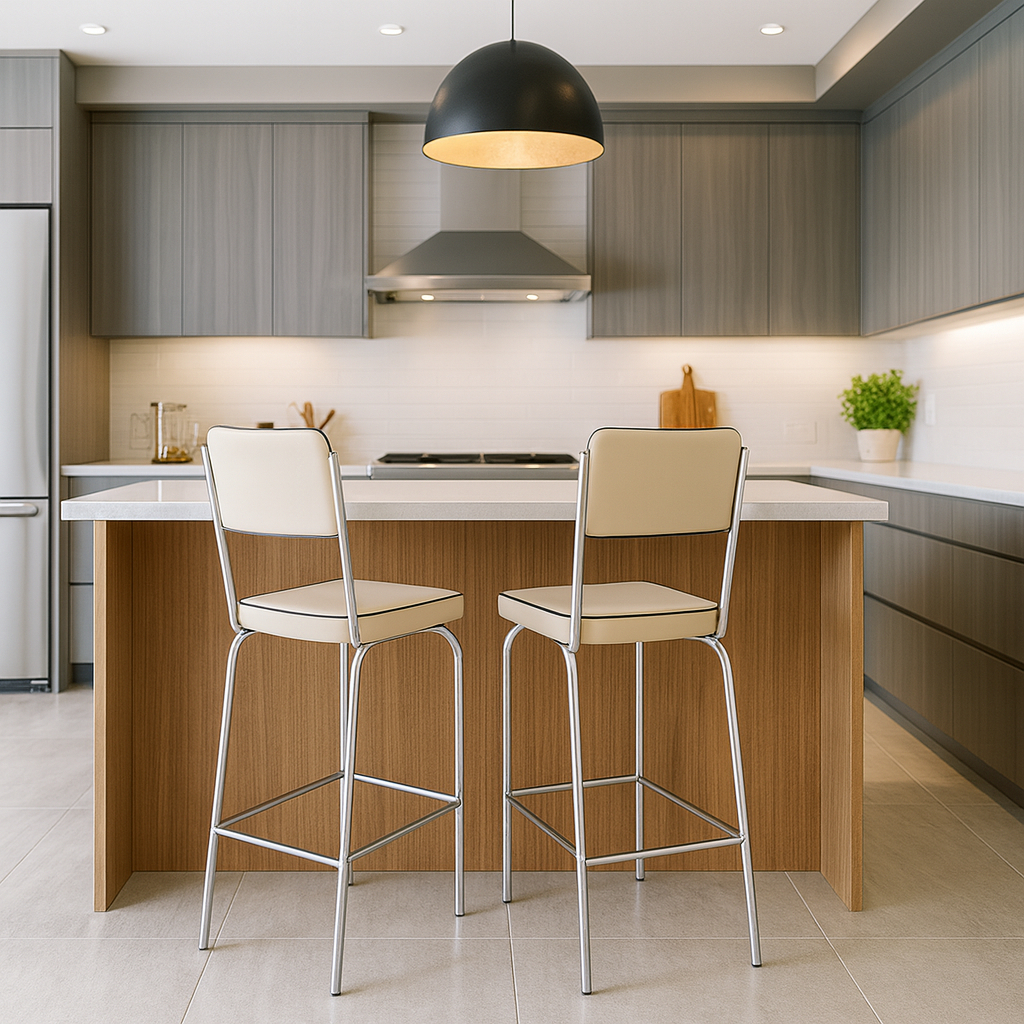 Conjunto 2 Banquetas para Cozinha Balcão Área Gourmet Estilo Industrial ...