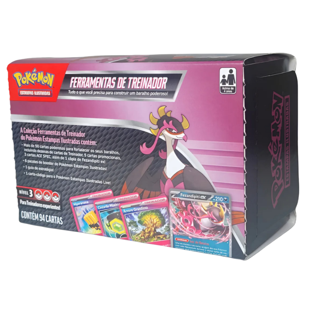Box Pokmeon Ferramentas de Treinador Fezandipiti EX TCG - Copag