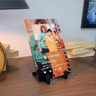 Quadro Spotify de Mesa Personalizado Tamanho 10x15 cm - COM SUPORTE