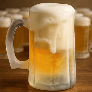Jogo 6 Canecas de Chopp Bar Restaurante Zero Grau congelar Envio Imediato Resistente Vidro Grosso