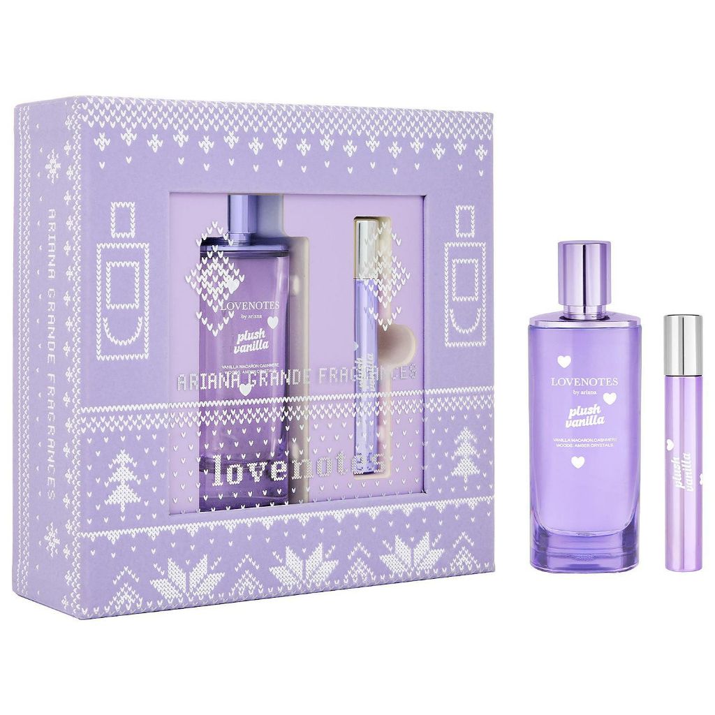 Kit de Perfume Ariana Grande Plush Vanilla, Love Notes Pink Woods