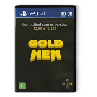 Disco de Desbloqueio PS4 Até 12.52 BDJ Bluray GoldHen BD-JB Caixa DVD e Capa + Suporte Pós-Venda