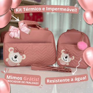 Kit Bolsa Maternidade 2 Peças Com Mochila + Bolsa Grande em Oferta na Shopee