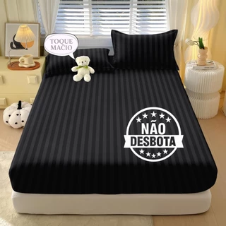 Jogos De Lençol Com Elástico Listrado 400 Fios Solteiro 2 Peças Casal e Queen  3 Peças em Oferta na Shopee
