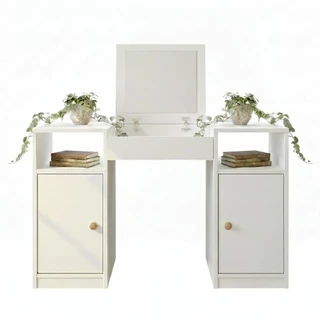 QUEIMA DE ESTOQUE!!! Penteadeira Compacta com Espelho Interno - Cor em Oferta na Shopee