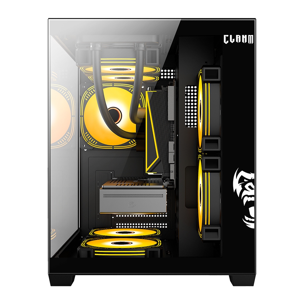 Gabinete Gamer Clanm Grodd Night Vidro Temperado Rgb Micro Atx / Itx ...