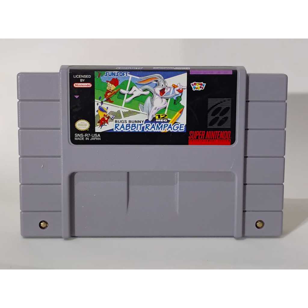 Bugs Bunny Rabbit Rampage SNES Super Nintendo 100% Original | Shopee Brasil