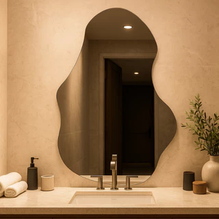 Espelho Orgânico Grande Polido 70cm até 115cm Para Quarto Sala Banheiro OG-05 Corpo Inteiro em Oferta na Shopee