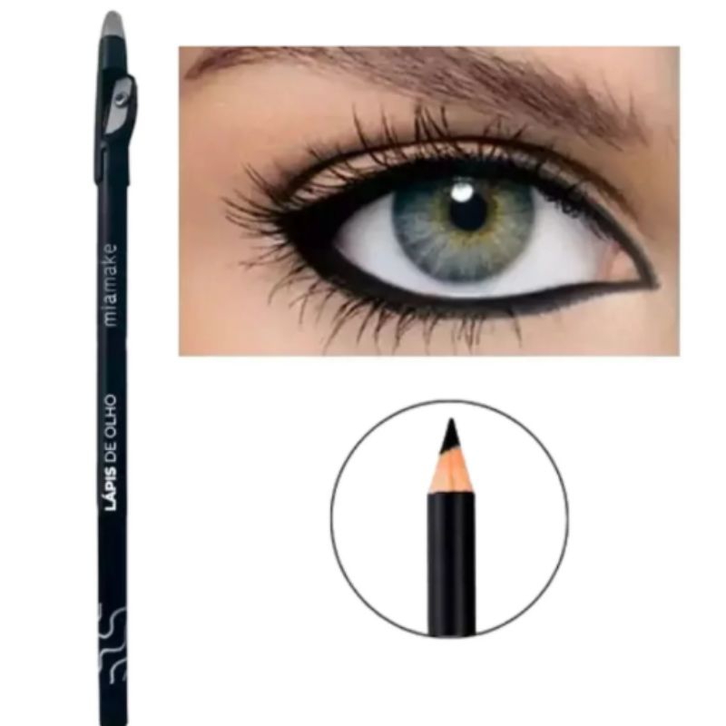 Lapis de olho preto com apontador — MIA MAKE | Shopee Brasil