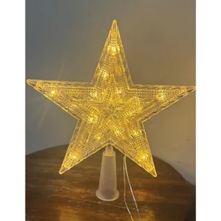 Estrela Ponteira para Árvore de Natal DE LED -BRANCO QUENTE 110/220V ENVIO RAPIDO --FELIZ NATAL